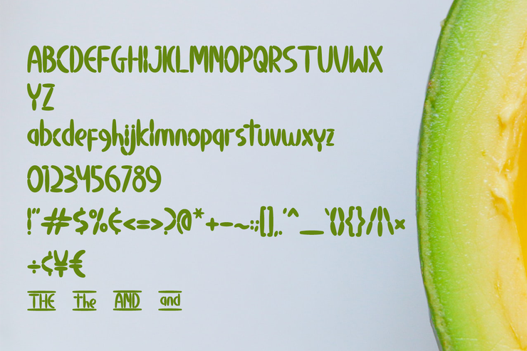 Calm Avocado字体 8