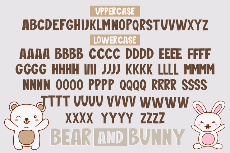 Bear And Bunny字体 2