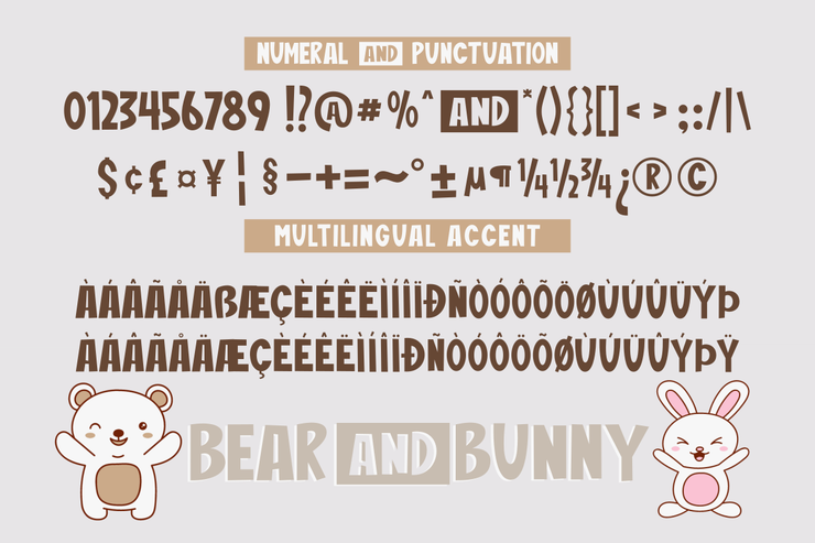 Bear And Bunny字体 5