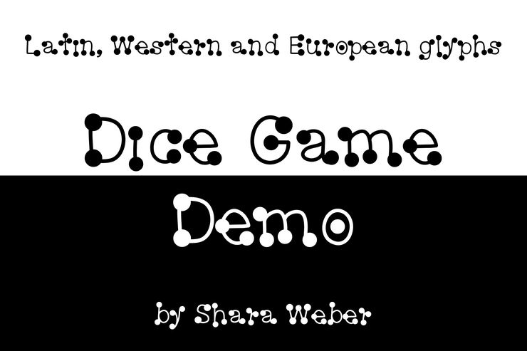 Dice Game字体 2