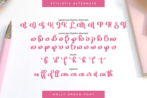 Melly Dream字体 1