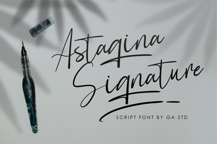 Astagina Signature字体 2