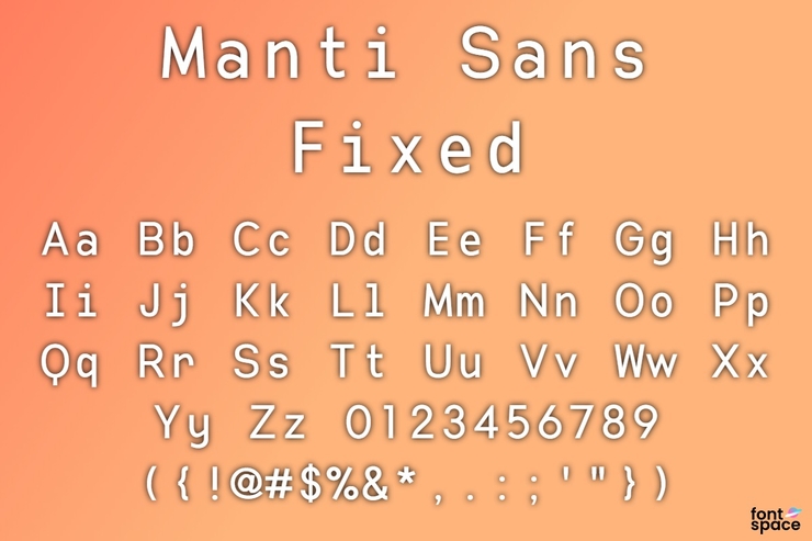 Manti Sans Fixed字体 1