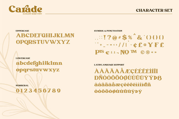 Carade字体 3
