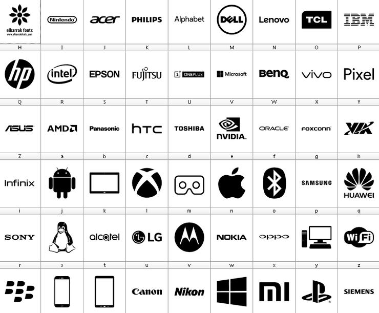 Font Logos Technology字体 1