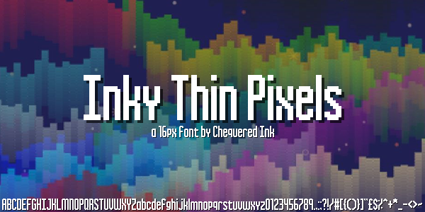 Inky Thin Pixels字体 1