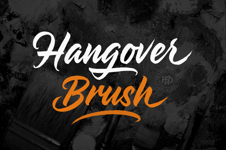 Hangover Brush字体 3