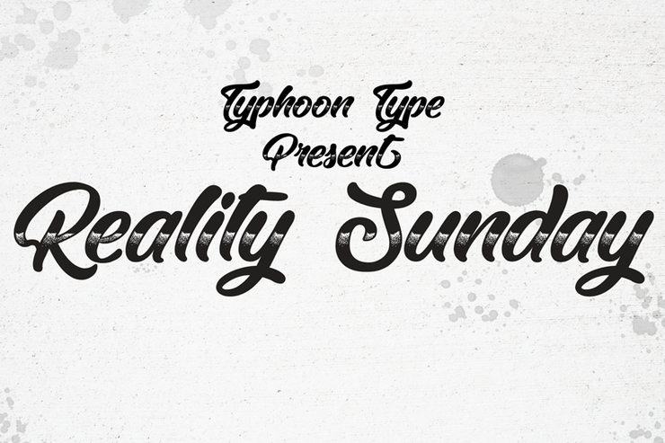 Reality Sunday字体 1