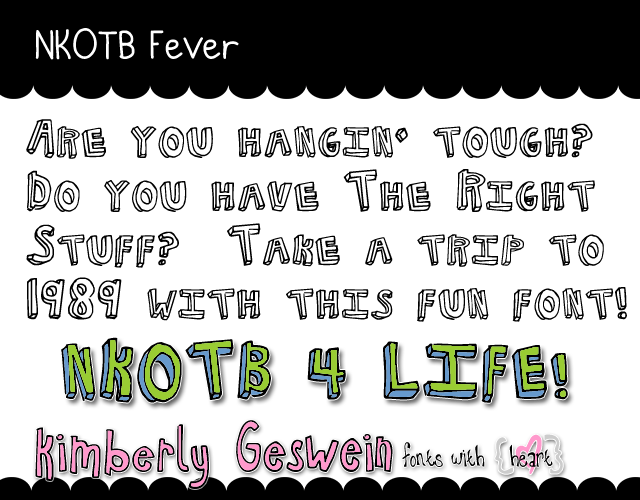 NKOTB Fever字体 1