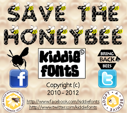 SAVE THE HONEYBEE字体 1