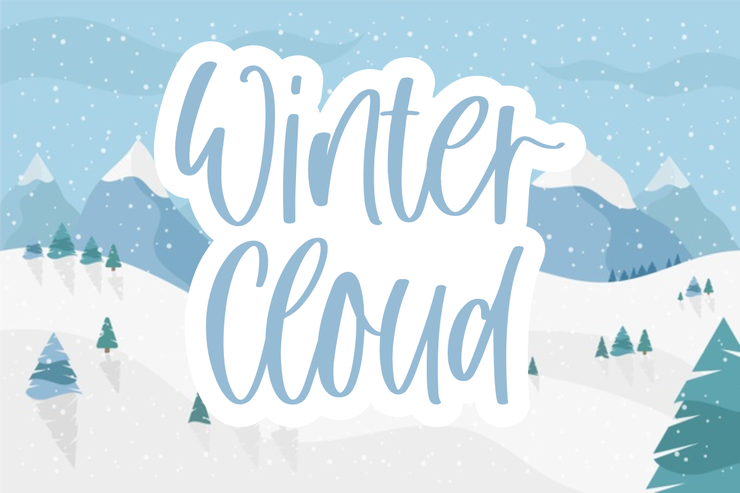 Winter Cloud字体 1