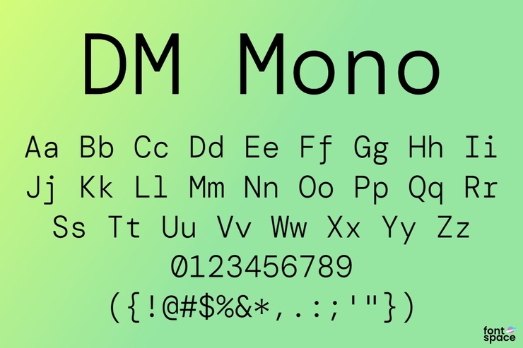 DM Mono字体 1