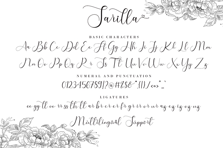 Sarilla Script字体 8