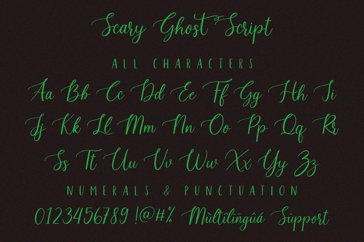 Scary Ghost Script字体 5