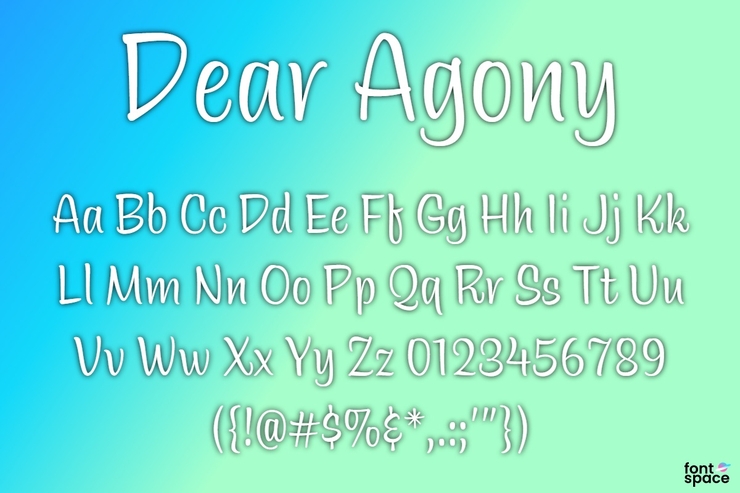 BB Dear Agony字体 1