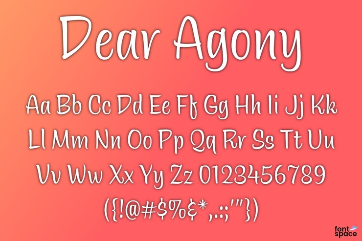 BB Dear Agony字体 2