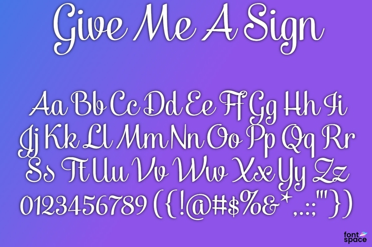 BB Give Me A Sign字体 1