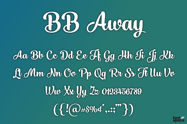BB Away字体 1