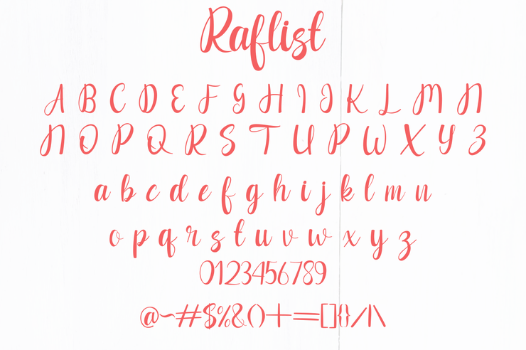 Raflist字体 6