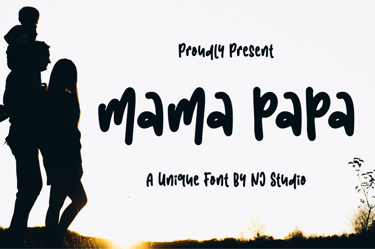 mama papa字体 4