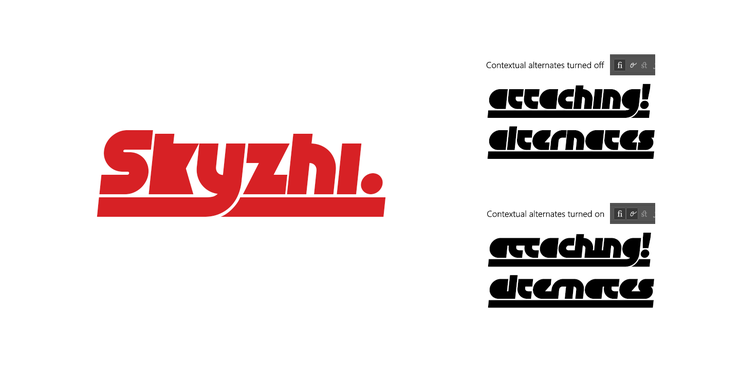 Skyzhi字体 3