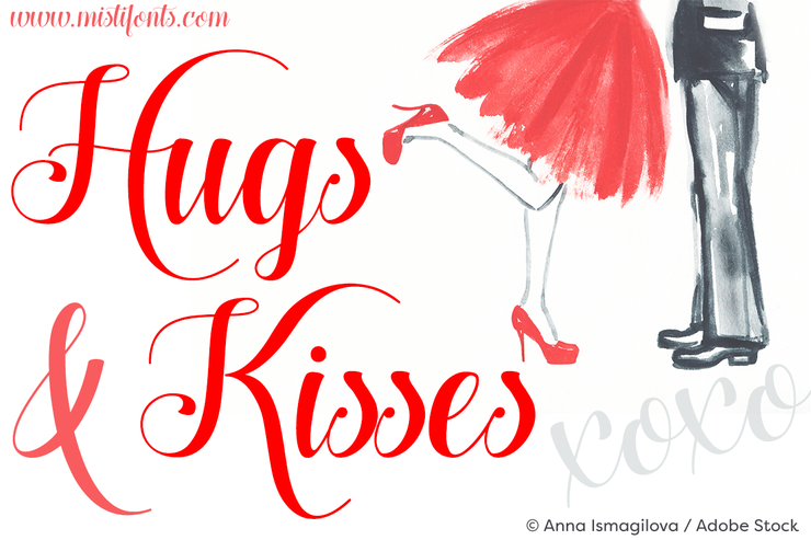 Hugs and Kisses xoxo字体 1