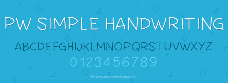 PW Simple Handwriting字体 1