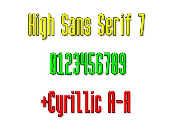 High Sans Serif 7字体 1