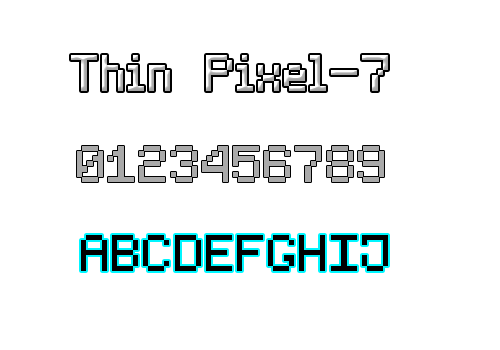 Thin Pixel-7字体 1