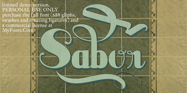 Sabor Limited字体 1