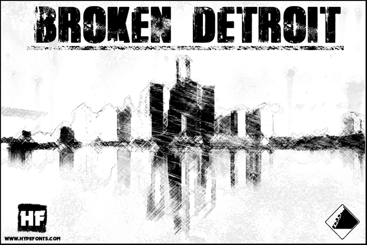 Broken Detroit字体 1