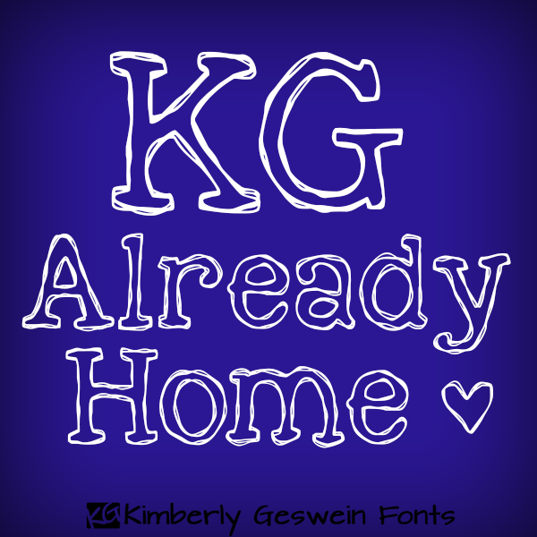 KG Already Home字体 1