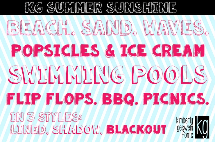 KG Summer Sunshine字体 1