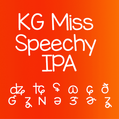 KG Miss Speechy IPA字体 2