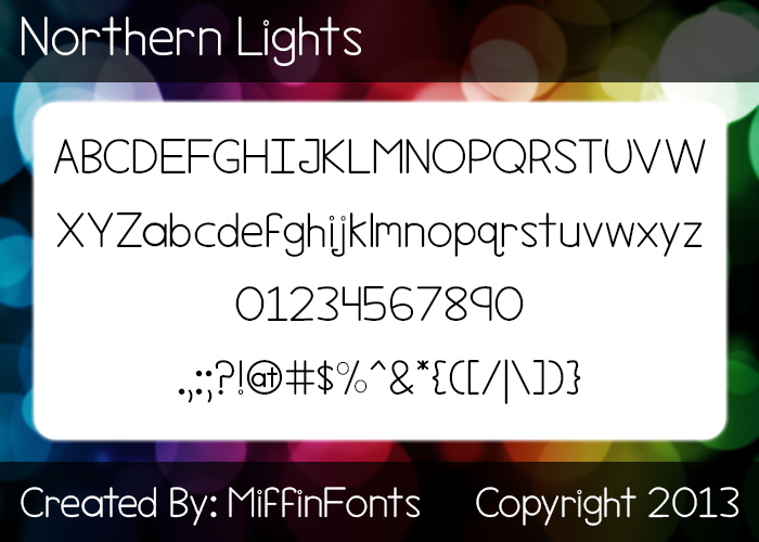 Northern Lights字体 1