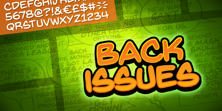 Back Issues BB字体 1