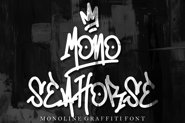 Mono Seahorse Graffiti字体 8