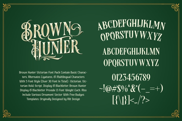 Brown Hunter Vic字体 9