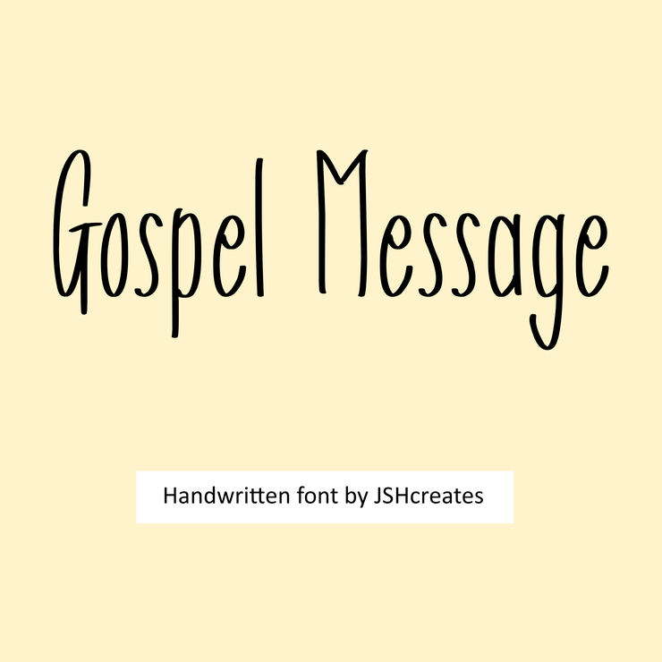 Gospel Message字体 1