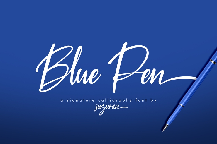 Blue Pen字体 1