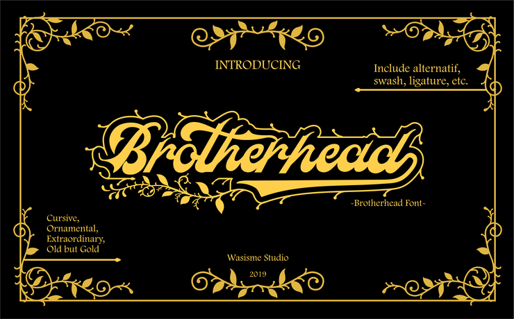 Brotherhead字体 1