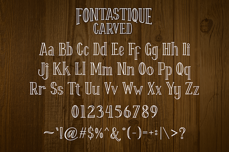 Fontastic Carved字体 1