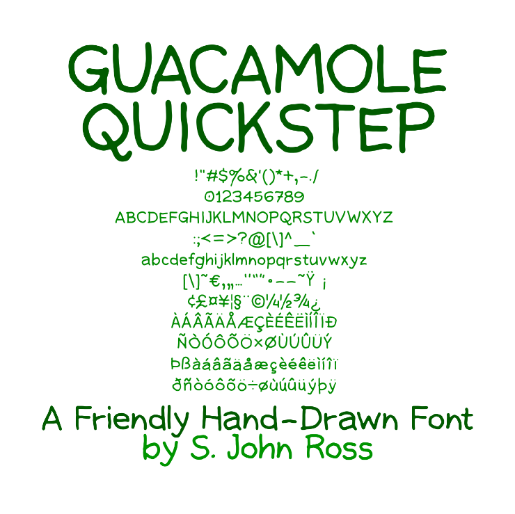 Guacamole Quickstep字体 1