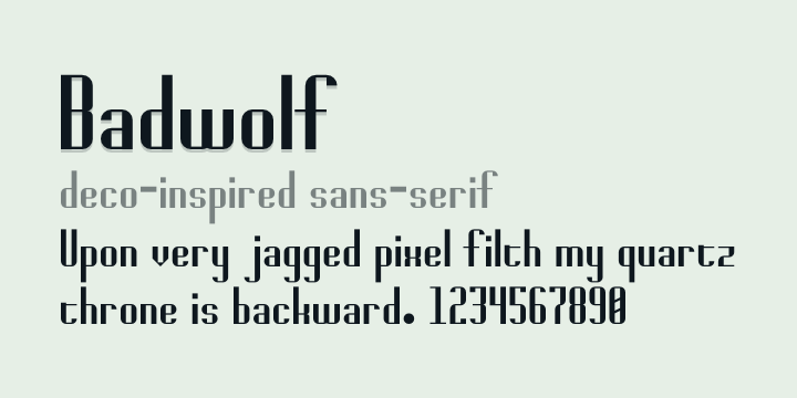 Badwolf字体 5