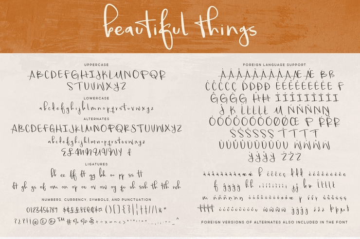 Beautiful Things字体 1