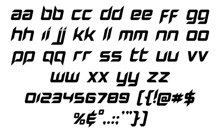 Hollow Point字体 2