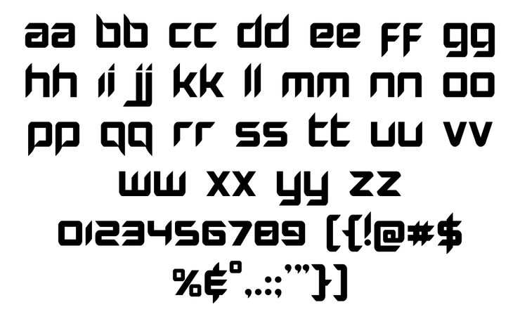 Hollow Point字体 3