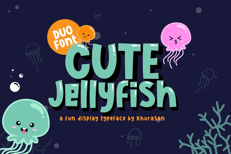 Cute Jellyfish字体 1