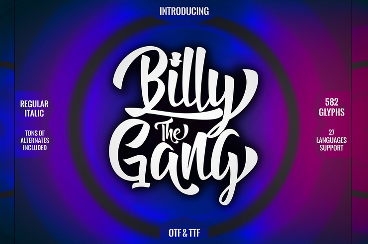 Billy The Gang字体 1