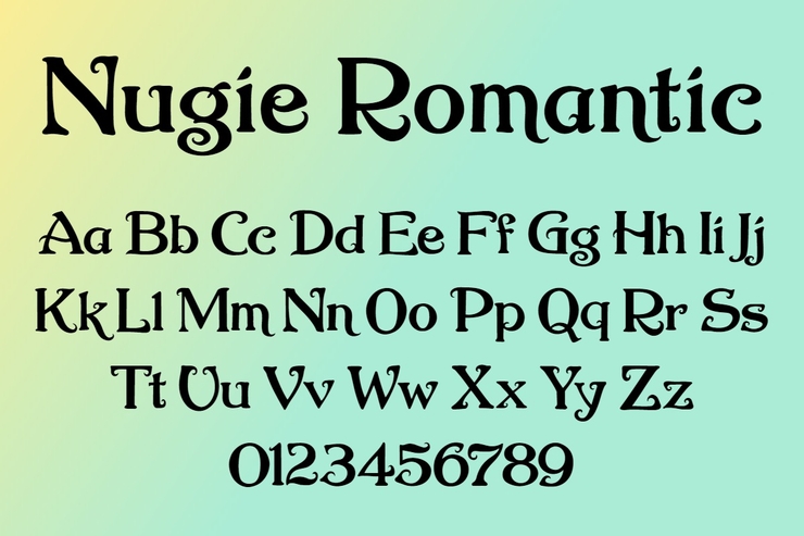 Nugie Romantic字体 1